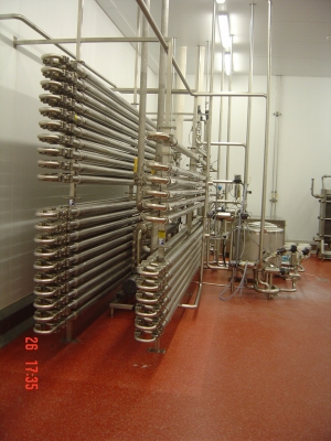 Triple tube pasteurizers